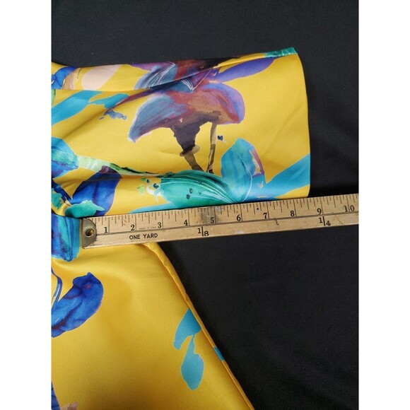 Rara Avis By Iris Apfel Yellow Blue Floral Print Oversized Jacket Coat XL NWT - Picture 7 of 9